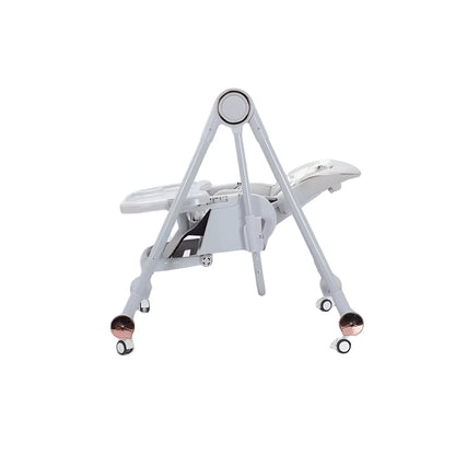 Scaun de Masa pentru Bebelusi si Copii, Flippy, Tavita si Husa Detasabile, Multifuncțional, Stabil, Centura de Siguranta, Inaltime Ajustabila, Spatar Reglabil Moale, Balansoar, de la 6 Luni, Gri-2