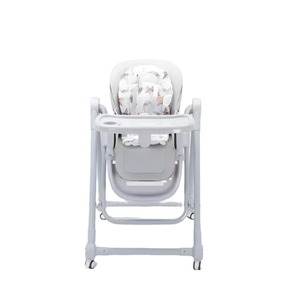 Scaun de Masa pentru Bebelusi si Copii, Flippy, Tavita si Husa Detasabile, Multifuncțional, Stabil, Centura de Siguranta, Inaltime Ajustabila, Spatar Reglabil Moale, Balansoar, de la 6 Luni, Gri-4