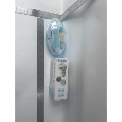 Set Pila Electrica pentru Copii si Bebelusi, Flippy, ABS, 6 Accesorii, cu Lumina LED, Albastru Alb-1