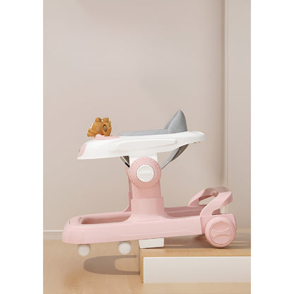 Premergator Multifunctional cu Roti Flippy, Model Iepuras, Inaltime Ajustabila, Tavita, Muzica, Lumini, 66x59x41 cm, Roz-6
