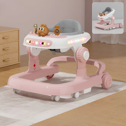 Premergator Multifunctional cu Roti Flippy, Model Iepuras, Inaltime Ajustabila, Tavita, Muzica, Lumini, 66x59x41 cm, Roz-9