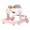 Premergator Multifunctional cu Roti Flippy, Model Iepuras, Inaltime Ajustabila, Tavita, Muzica, Lumini, 66x59x41 cm, Roz-0