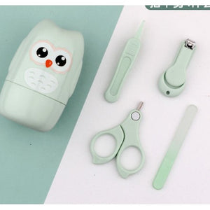 Set Ingrijire Unghii pentru Bebelusi, Flippy, Cutie de Depozitare in Forma de Bufnita, 11.5x5x11.5 cm, Verde-0