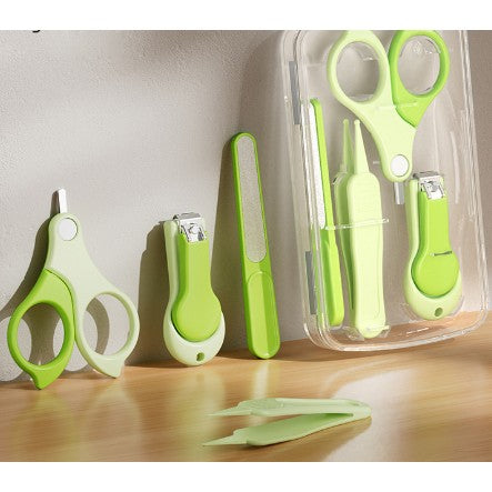 Set Ingrijire Unghii pentru Bebelusi, Flippy, Cutie de Depozitare Transparenta, 13.6x8x2 cm, Verde-0