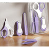 Set Ingrijire Unghii pentru Bebelusi, Flippy, Cutie de Depozitare Transparenta, 13.6x8x2 cm, Mov-0