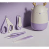 Set Ingrijire Unghii pentru Bebelusi, Flippy, Cutie de Depozitare in Forma de Cerb, 11x6x11 cm, Mov-0