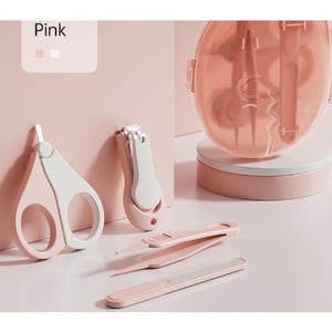 Set Ingrijire Unghii pentru Bebelusi, Flippy, Cutie de Depozitare in Forma de Dinozaur, 11.5x9x3 cm, Roz-0