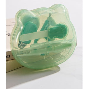 Set Ingrijire Unghii pentru Bebelusi, Flippy, Cutie de Depozitare in Forma de Ursulet, Verde-0