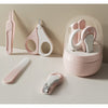 Set Ingrijire Unghii pentru Bebelusi, Flippy, Cutie de Depozitare in Forma de Borcan, 13.6x8x2 cm, Roz-Transparent-0