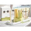 Set Portabil cu Suport de Spalare/ Uscare Biberoane, Flippy, Perii de Silicon pentru Curatarea Tetinelor, Suzetelor, Paharelor si Biberoanelor, Cutie Multifunctionala, Model Animat, Alb-0