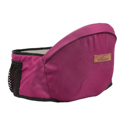 Port-Bebe Ergonomic Ajustabil cu Scaun, 3 Pozitii, Bumbac Respirabil, pentru Copii 0-3 Ani, 20 kg Maxim, Rosu-0