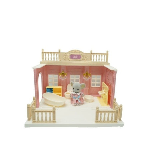 Baie pentru papusi cu mobilier si figurina-0