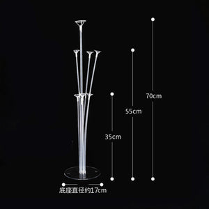 Suport pentru Baloane, Flippy, cu Trei Straturi, pentru 7 Baloane, 70 cm, Transparent-0