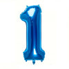 Balon din Folie Flippy, Cifra 1, 81 cm, Pentru Aer sau Heliu, Albastru-0