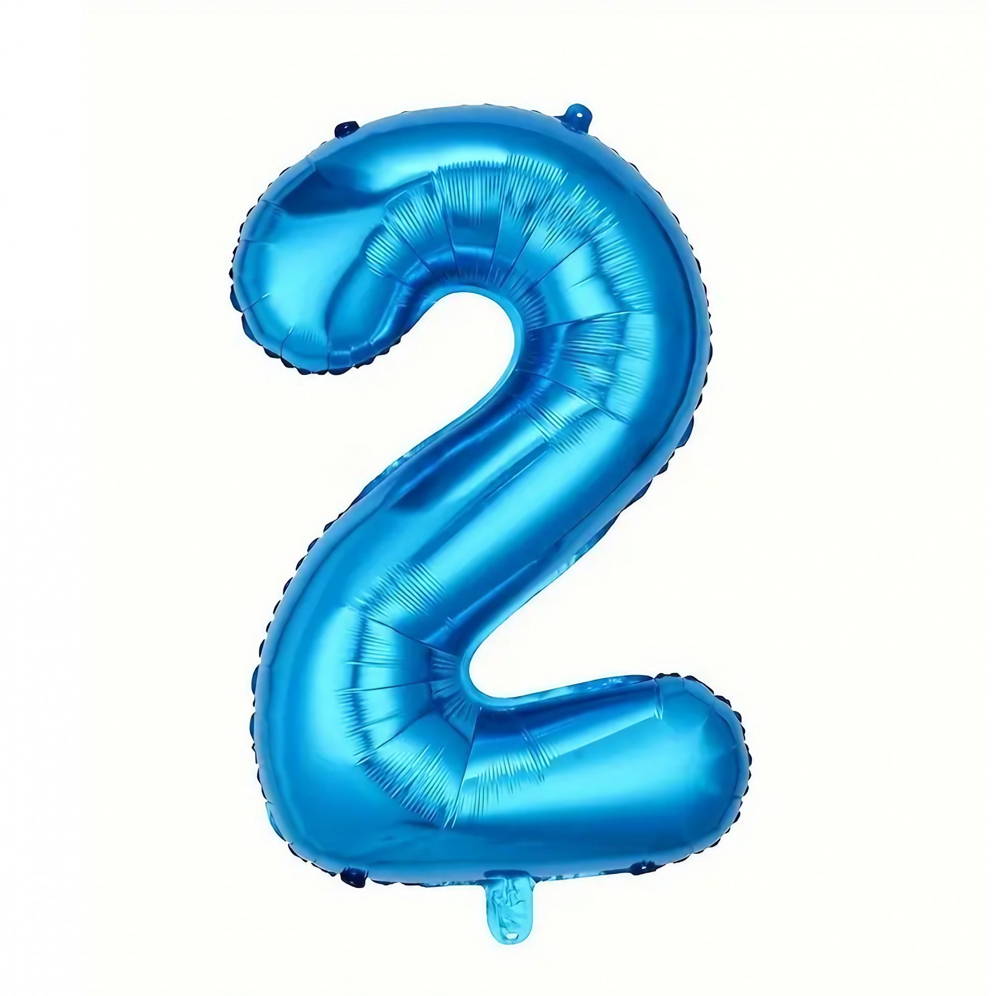 Balon din Folie Flippy, Cifra 2, 81 cm, Pentru Aer sau Heliu, Albastru-0