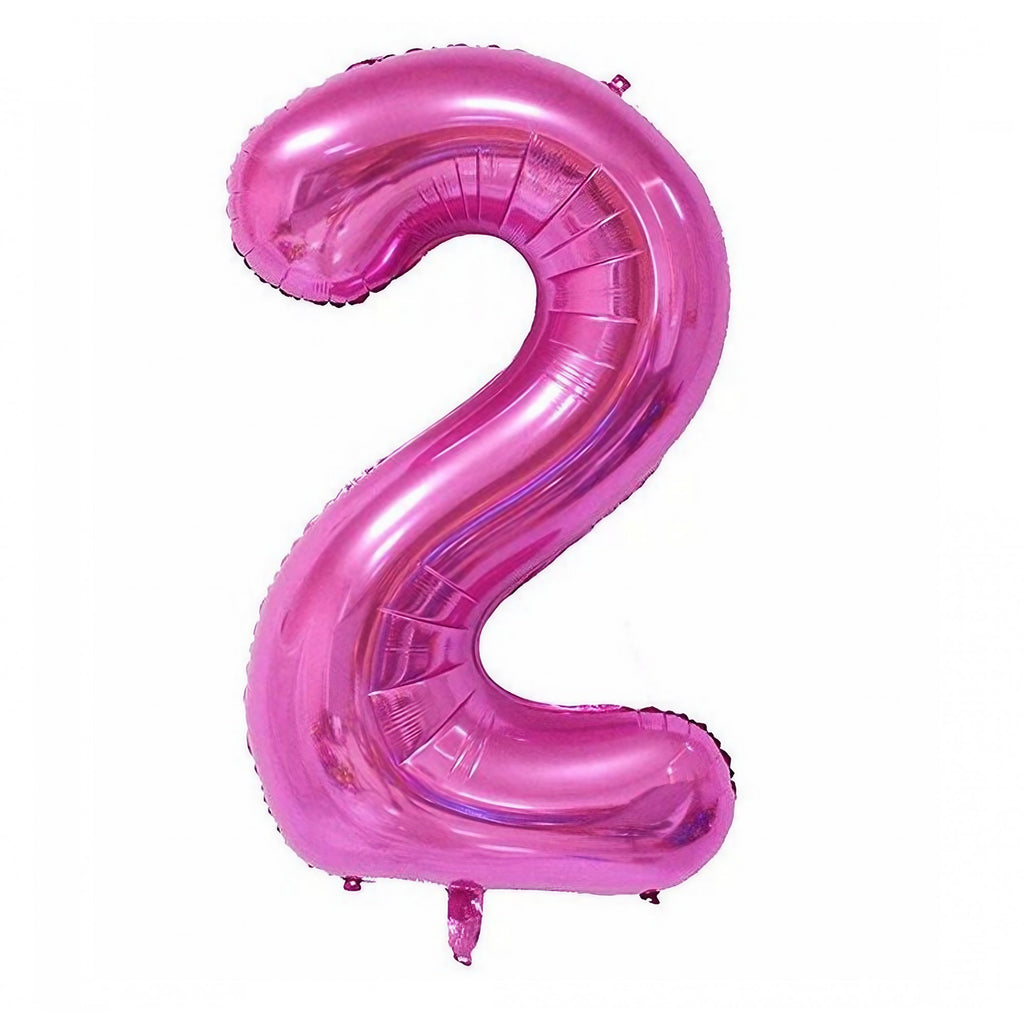 Balon din Folie Flippy, Cifra 2, 81 cm, Pentru Aer sau Heliu, Mov-0