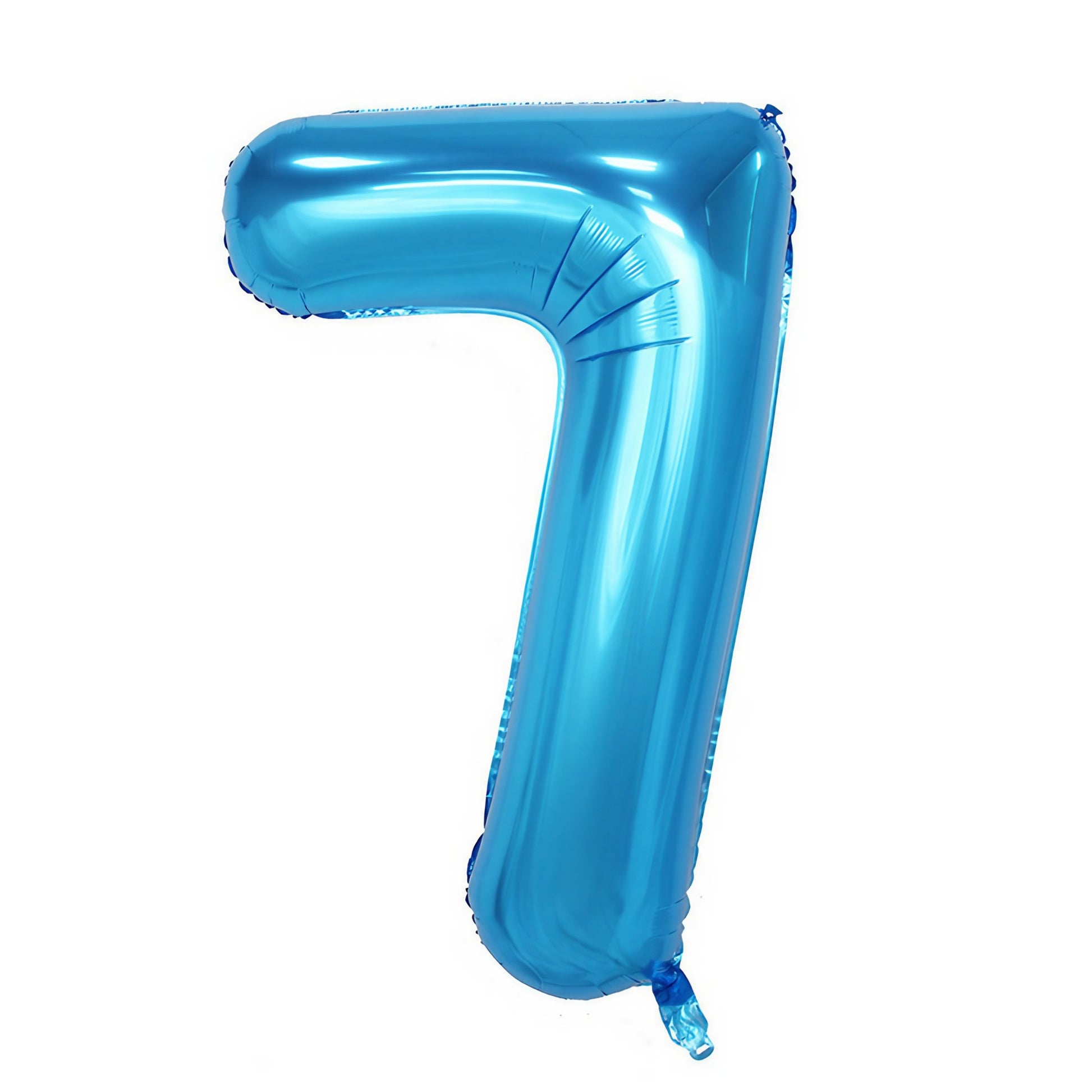 Balon din Folie Flippy, Cifra 7, 81 cm, Pentru Aer sau Heliu, Albastru-0