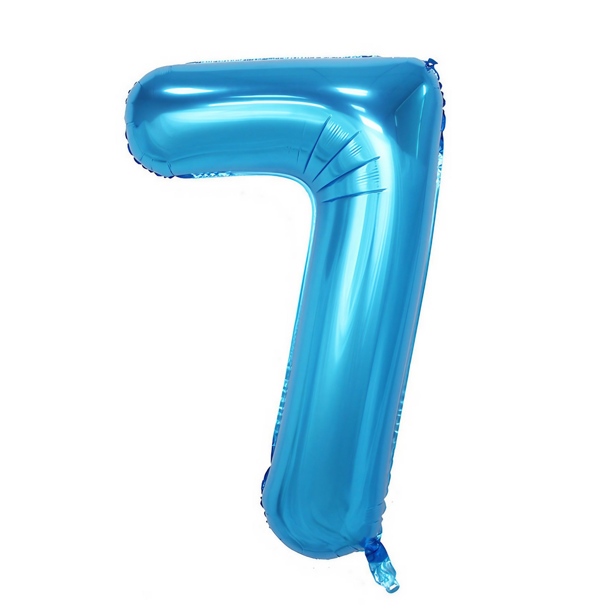 Balon din Folie Flippy, Cifra 7, 81 cm, Pentru Aer sau Heliu, Albastru-0