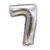 Balon din Folie Flippy, Cifra 7, 81 cm, Pentru Aer sau Heliu, Argintiu-0