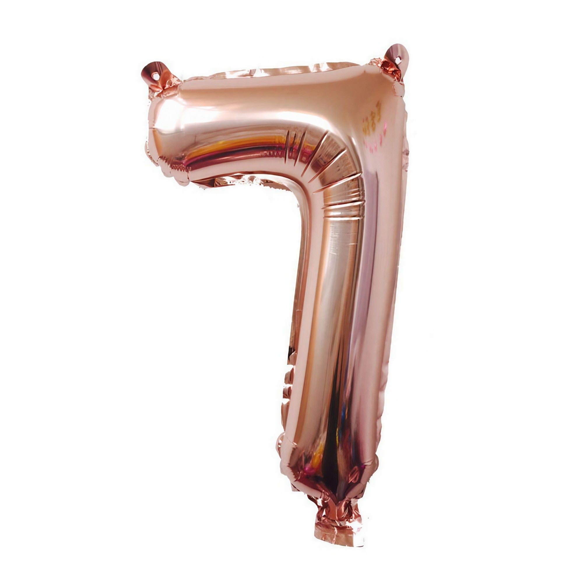 Balon din Folie Flippy, Cifra 7, 81 cm, Pentru Aer sau Heliu, Roz Auriu-0