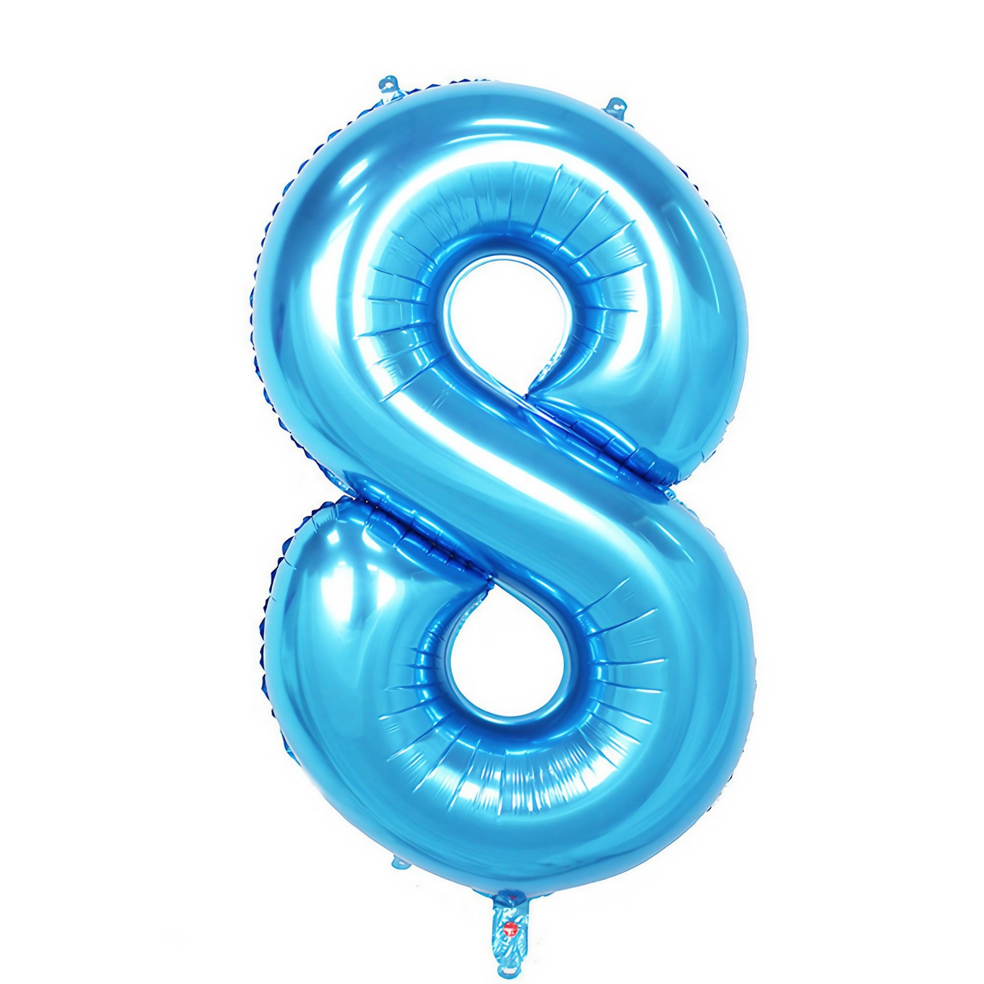 Balon din Folie Flippy, Cifra 8, 81 cm, Pentru Aer sau Heliu, Albastru-0