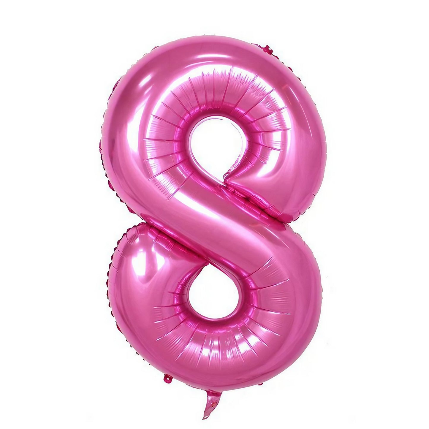 Balon din Folie Flippy, Cifra 8, 81 cm, Pentru Aer sau Heliu, Roz-0