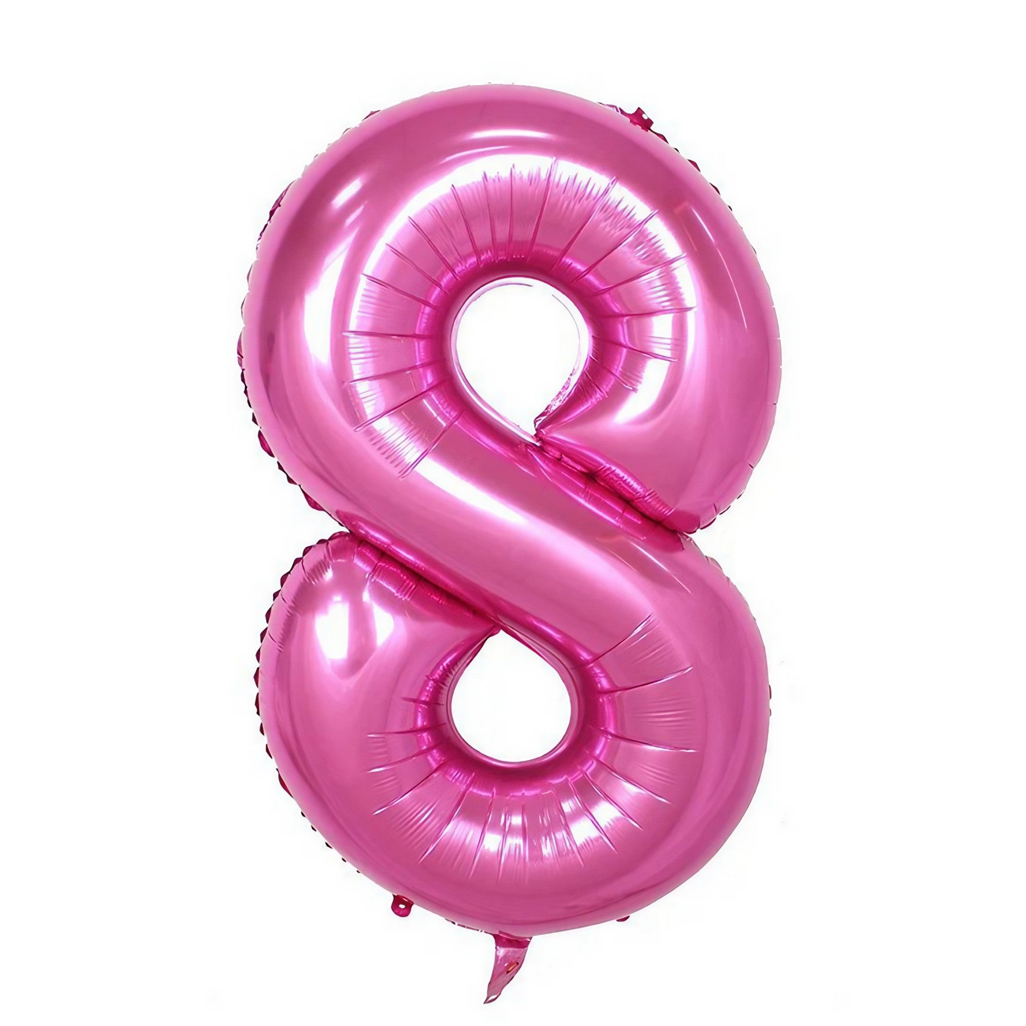 Balon din Folie Flippy, Cifra 8, 81 cm, Pentru Aer sau Heliu, Roz-0
