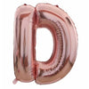 Balon din folie metalizata, 100 cm, Rose Gold, Litera D-0