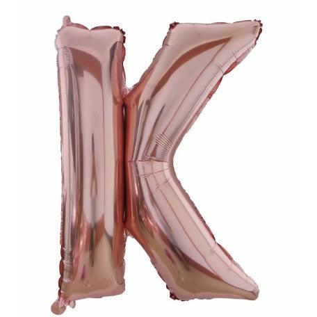Balon din folie metalizata, 100 cm, Rose Gold, Litera K-0