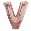 Balon din folie metalizata, 100 cm, Rose Gold, Litera V-0