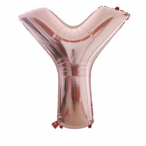 Balon din folie metalizata, 100 cm, Rose Gold, Litera Y-0