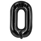 Balon din folie metalizata, 40 cm, Negru, Litera O-0