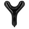 Balon din folie metalizata, 40 cm, Negru, Litera Y-0