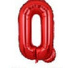 Balon din folie metalizata, 40 cm, Rosu, Litera Q-0