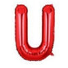 Balon din folie metalizata, 40 cm, Rosu, Litera U-0