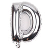 Balon din folie metalizata, 80 cm, Argintiu, Litera D-0