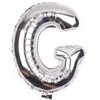 Balon din folie metalizata, 80 cm, Argintiu, Litera G-0
