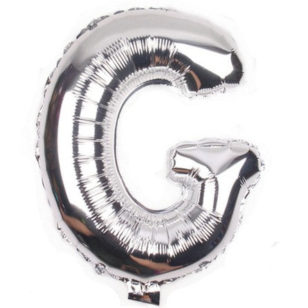 Balon din folie metalizata, 80 cm, Argintiu, Litera G-0