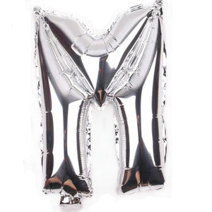 Balon din folie metalizata, 80 cm, Argintiu, Litera M-0