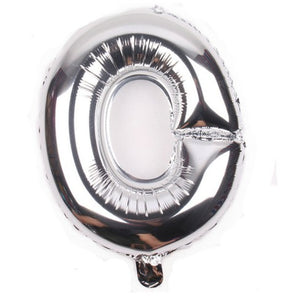 Balon din folie metalizata, 80 cm, Argintiu, Litera O-0