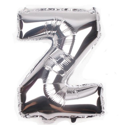 Balon din folie metalizata, 80 cm, Argintiu, Litera Z-0
