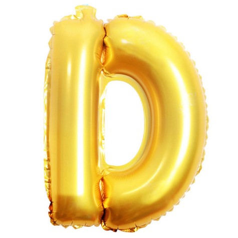 Balon din folie metalizata, 80 cm, Auriu, Litera D-0