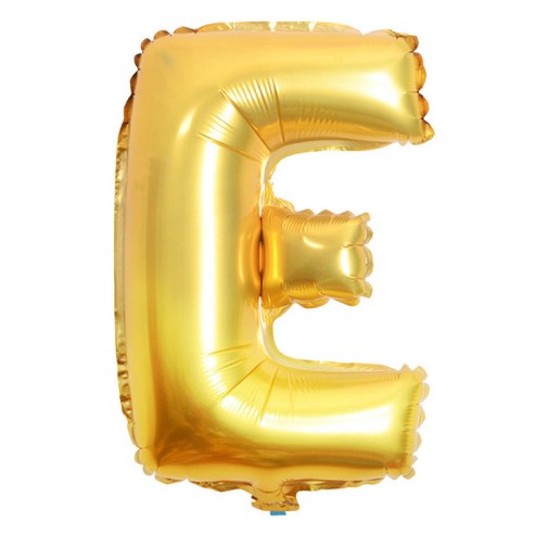 Balon din folie metalizata, 80 cm, Auriu, Litera E-0