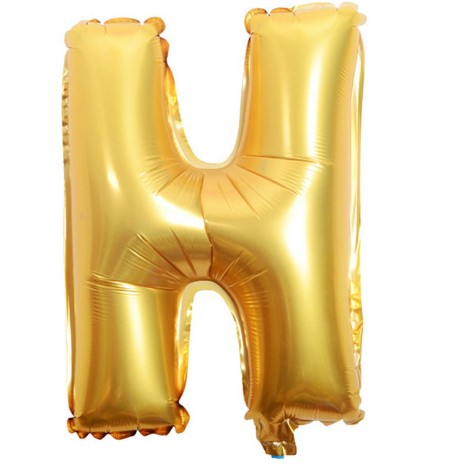 Balon din folie metalizata, 80 cm, Auriu, Litera H-0