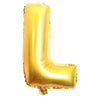 Balon din folie metalizata, Flippy, 80 cm, Auriu, Ambalaj Individual, Pai Inclus, Litera L-0