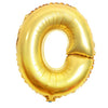 Balon din folie metalizata, Flippy, 80 cm, Auriu, Ambalaj Individual, Pai Inclus,  Litera O-0