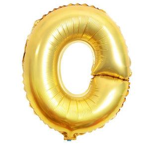 Balon din folie metalizata, Flippy, 80 cm, Auriu, Ambalaj Individual, Pai Inclus,  Litera O-0