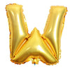 Balon din folie metalizata, 80 cm, Auriu, Litera W-0