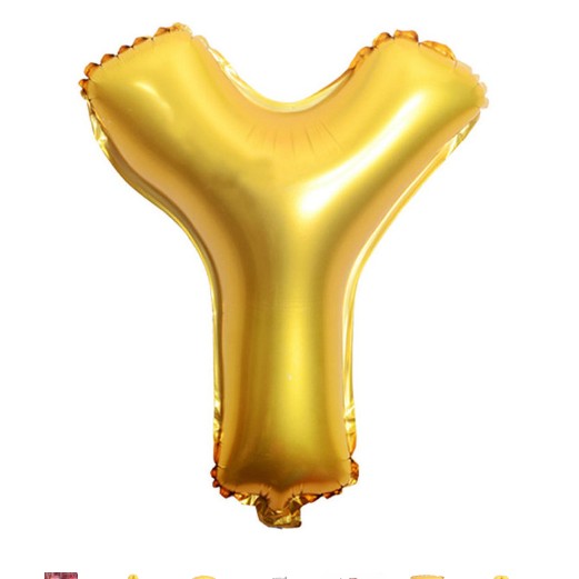 Balon din folie metalizata, 80 cm, Auriu, Litera Y-0