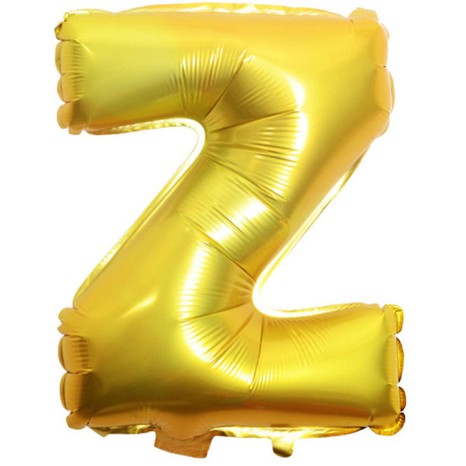Balon din folie metalizata, 80 cm, Auriu, Litera Z-0